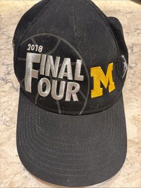 2018 Final Four Black Hat with Yellow M